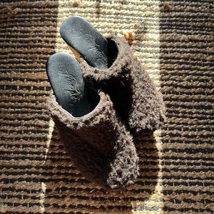 Free People Faux Fur Clogs